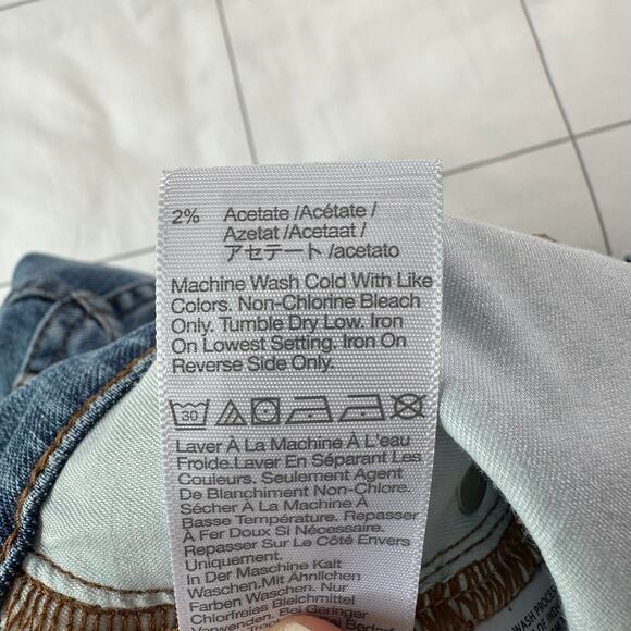 Madewell Jeans Women 32 Blue Perfect Vintage Crossover Waist Straight Leg Denim - Picture 7 of 13